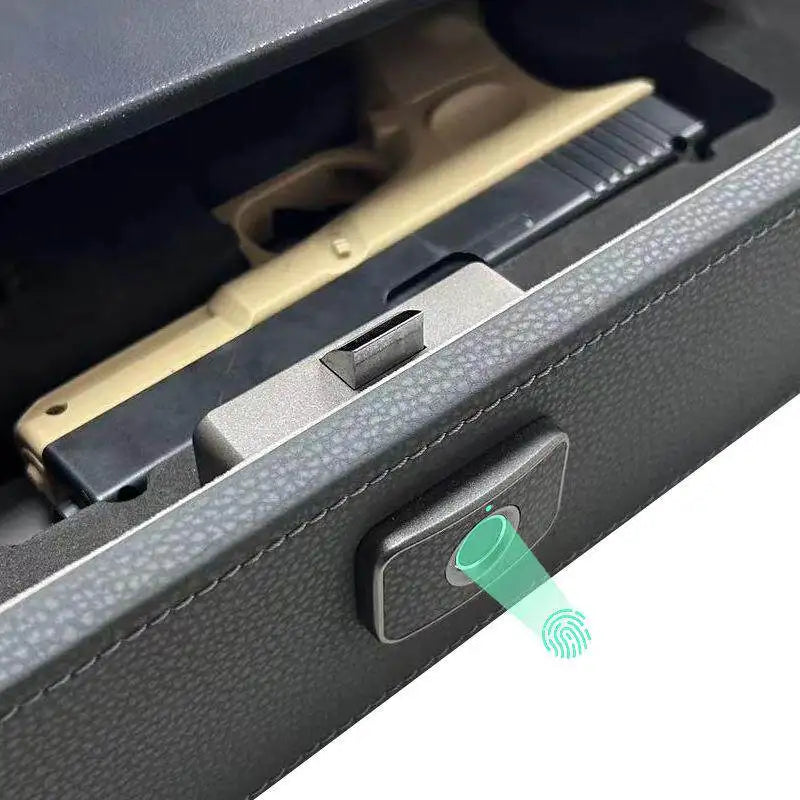 Under Bed Hidden Drawer Gun Safe Fingerprint Security Pistol Box for Living Room Bedroom Closet Storage