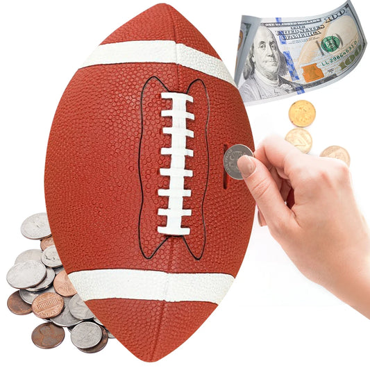 Football Piggy Bank Football Coin Bank Shatterproof Rugby Saving Bank Unbreakable for Sports Fans