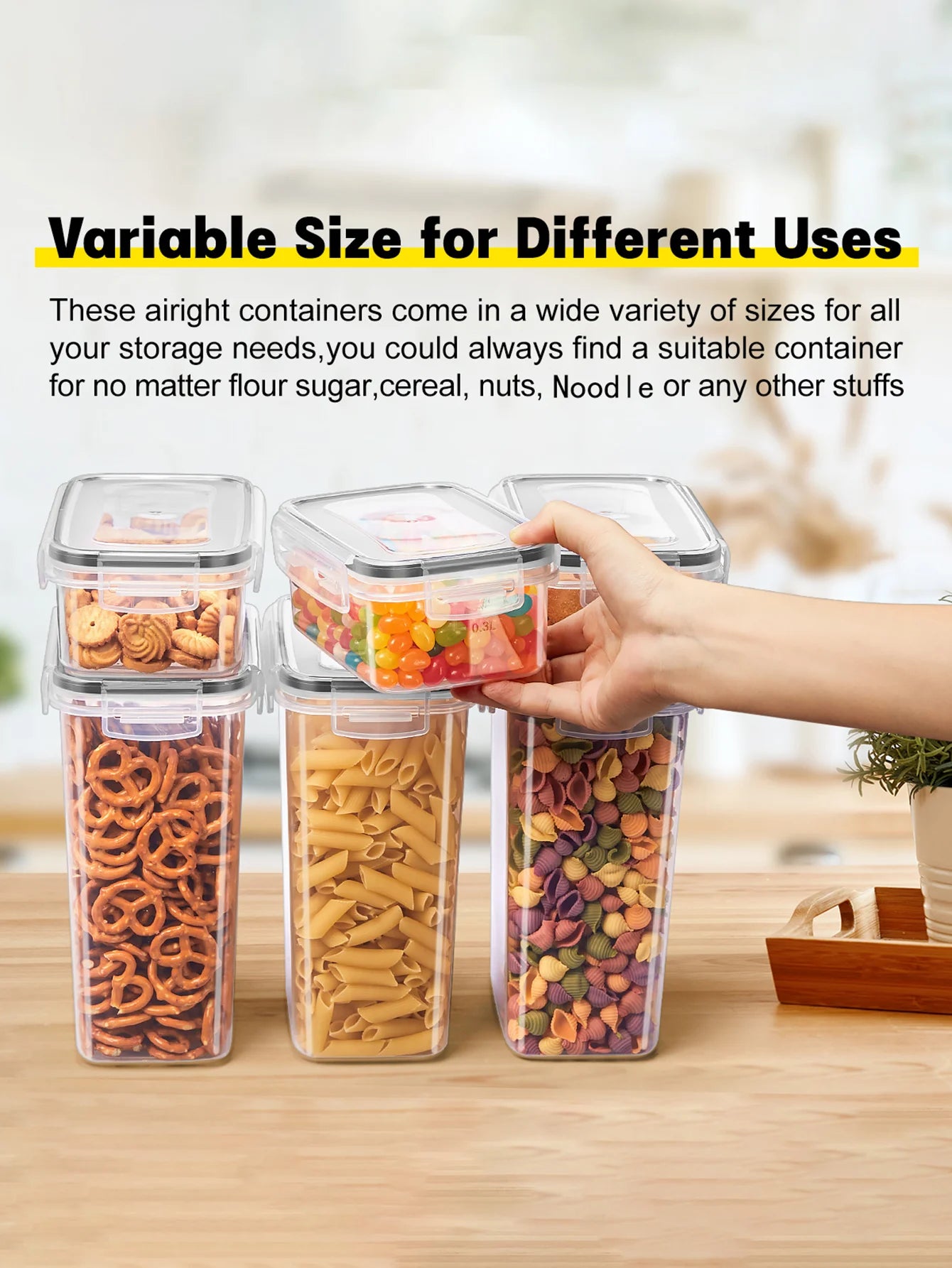 24pcs,Sealed food storage containers with LIDS - lunch boxes ideal for organizing and storing grains, rice, pasta, tea, nuts