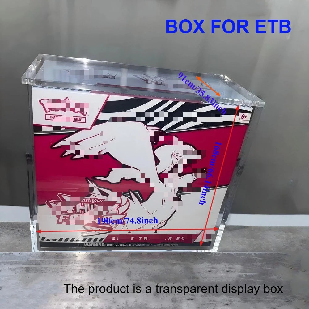 Acrylic Magnetic Display Box FOR POKE ETB Series ETB PLUS BOOSTER Transparent Protection