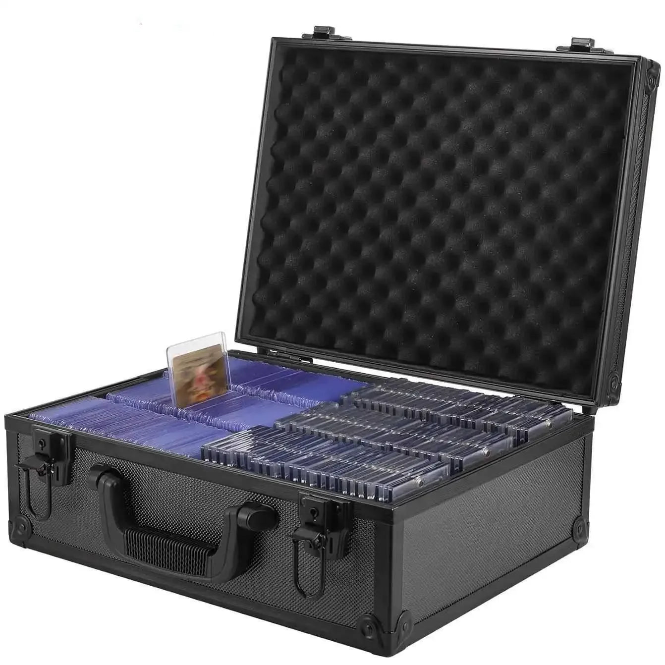 6 Slot Empty Graded Trading Card Case Travel Storage Box for 3"x4" Toploaders Magnetic Card Holders (Not Fit For PSA SLABS)