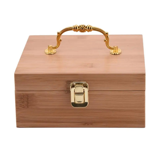 Bamboo Essential Oils Storage Box - Essential Oils Holder Essences Storage Organizer With 25 Slots Wooden Oil Case Holder For