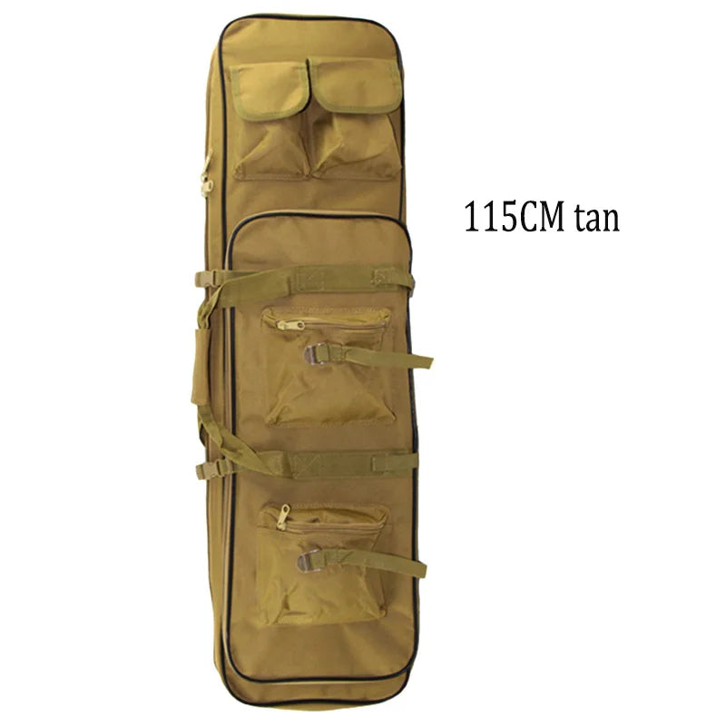 80/95/115cm Tactical Double Gun Case, Rifle Case, Padded Rifle Storage Backpack Integrated Pistol and Magazine Storage