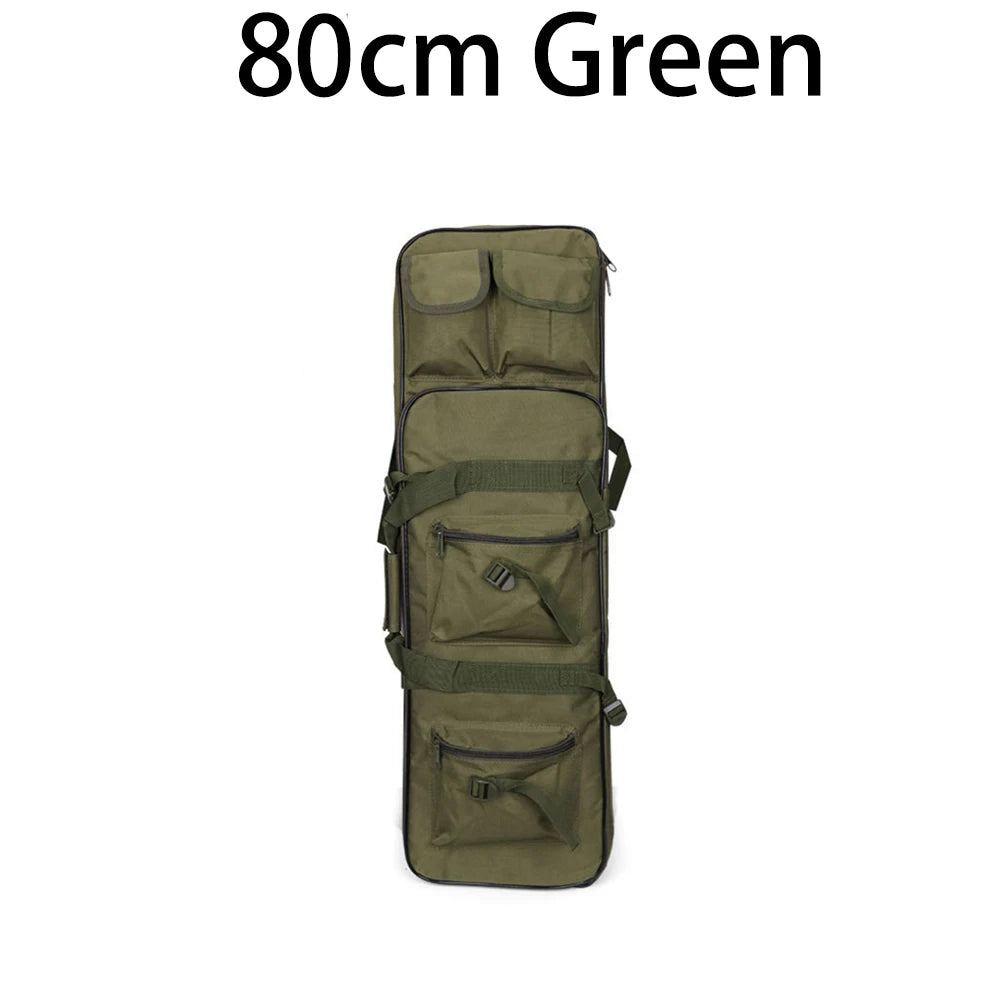 80/95/115cm Tactical Double Gun Case, Rifle Case, Padded Rifle Storage Backpack Integrated Pistol and Magazine Storage