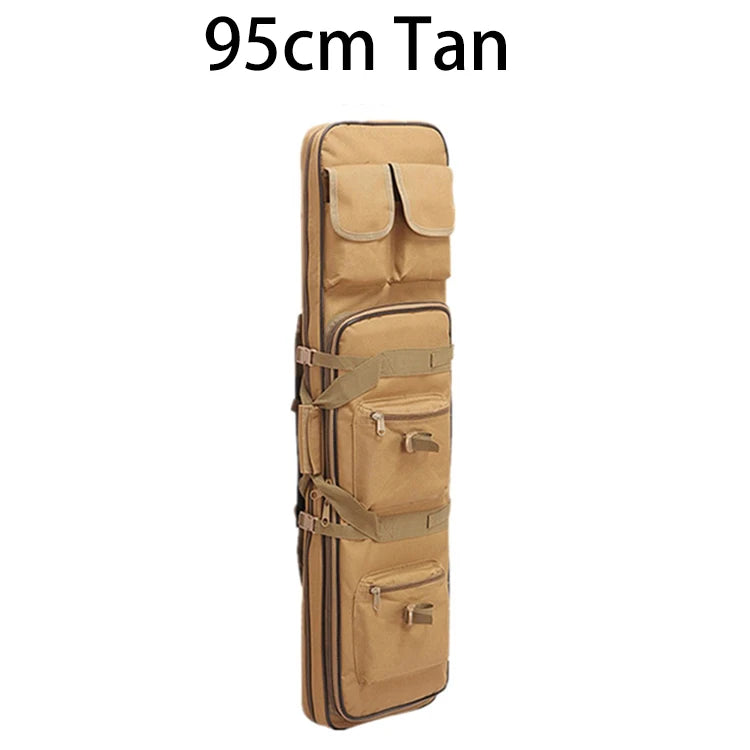 80/95/115cm Tactical Double Gun Case, Rifle Case, Padded Rifle Storage Backpack Integrated Pistol and Magazine Storage