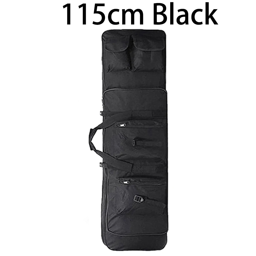 80/95/115cm Tactical Double Gun Case, Rifle Case, Padded Rifle Storage Backpack Integrated Pistol and Magazine Storage