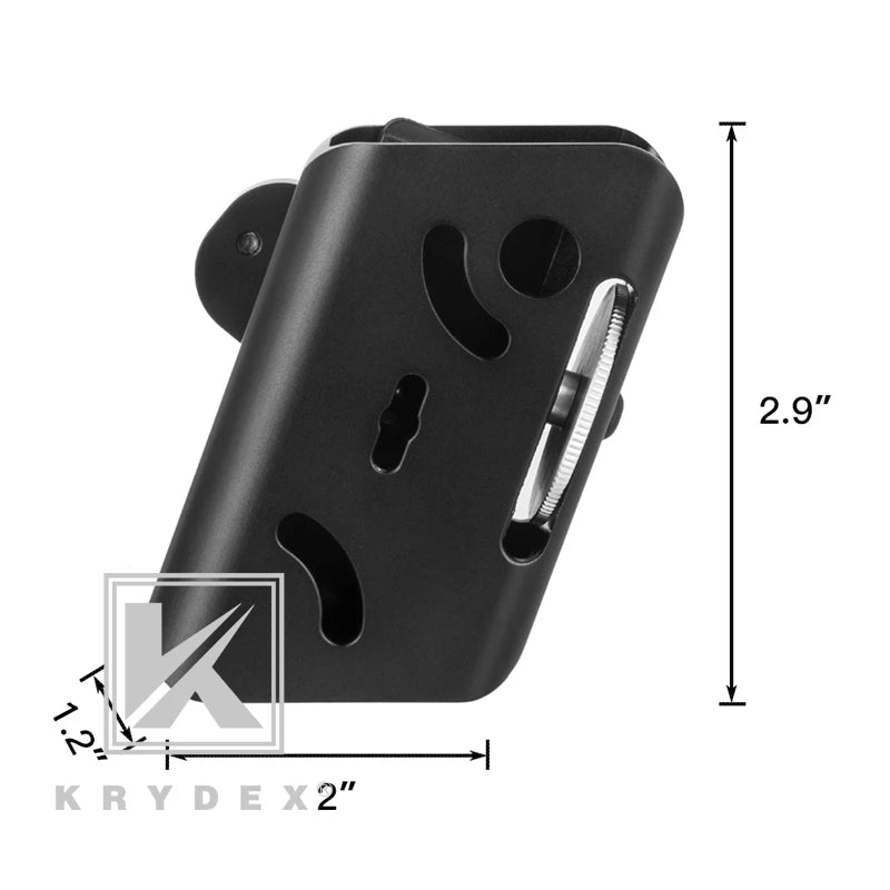 KRYDEX IPSC Aluminum Holster RED Magazine Pouch Mag USPSA Competition Shooting Multi-Angle Adjustment Speed Shooter Pistol Race