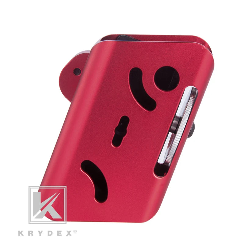 KRYDEX IPSC Aluminum Holster RED Magazine Pouch Mag USPSA Competition Shooting Multi-Angle Adjustment Speed Shooter Pistol Race