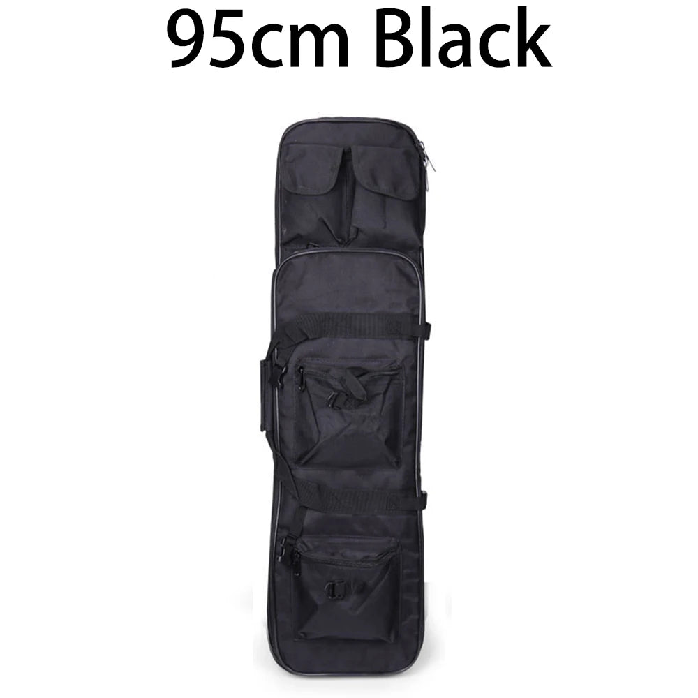 80/95/115cm Tactical Double Gun Case, Rifle Case, Padded Rifle Storage Backpack Integrated Pistol and Magazine Storage