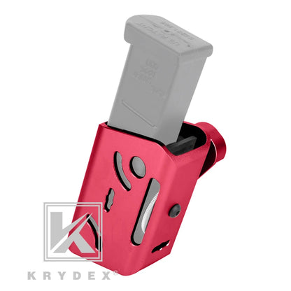 KRYDEX IPSC Aluminum Holster RED Magazine Pouch Mag USPSA Competition Shooting Multi-Angle Adjustment Speed Shooter Pistol Race