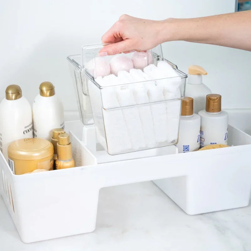 XL 2-in-1 Cleaning Caddy Storage Organizer Removable Inner Insert Cleaning Supplies Jumbo Wipes Large Bottles Under Cabinet