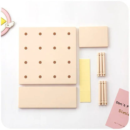 Punch Free Pegboard Display Stand Wall Organizer Storage Plate Living Room Kitchen Bedroom Wall Hanging Decoration Wall Shelf