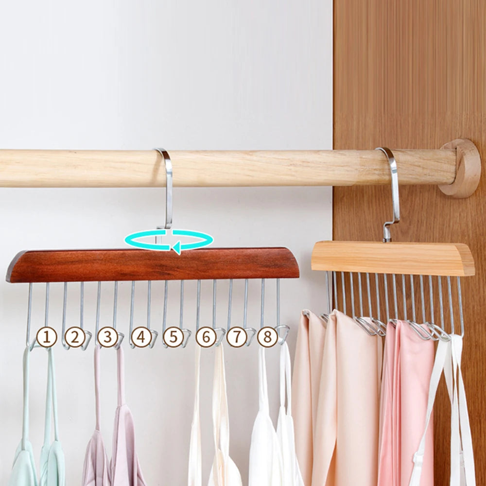Pack Bra Hanger Belt Hanger for Closet with 8 Metal Hooks Tank Top Hanger Space Saving Tie Rack for Men Closet Organizers