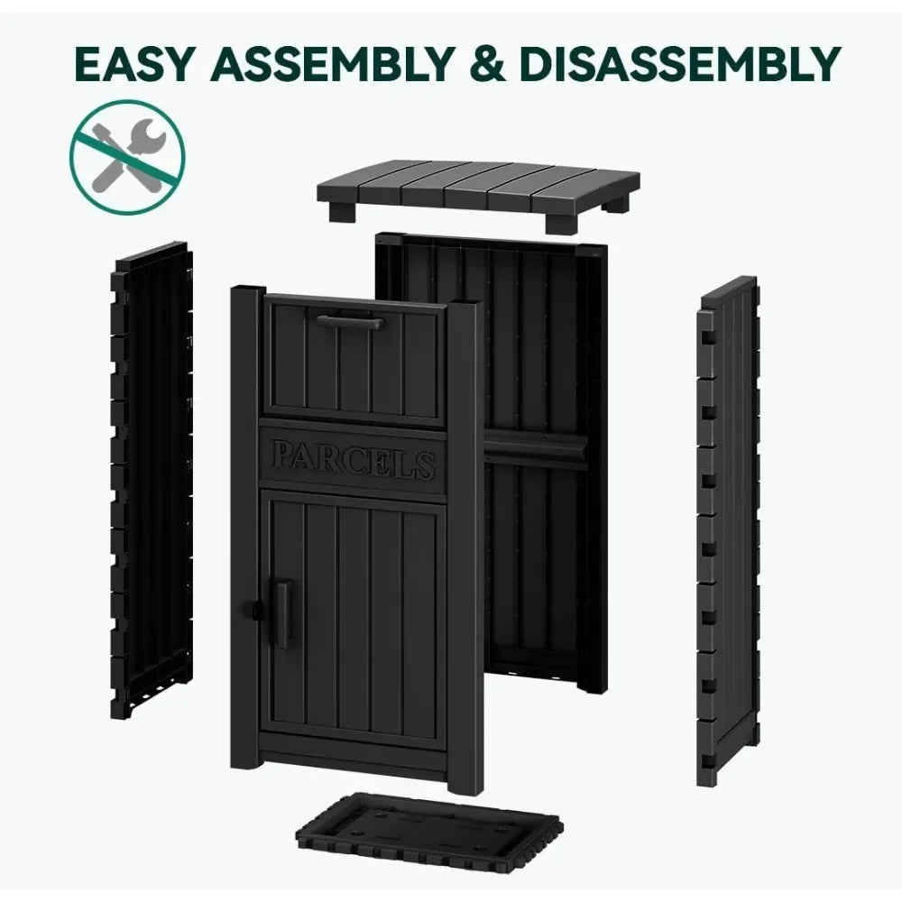 secure outdoor waterproof parcel storage box with lockable security system