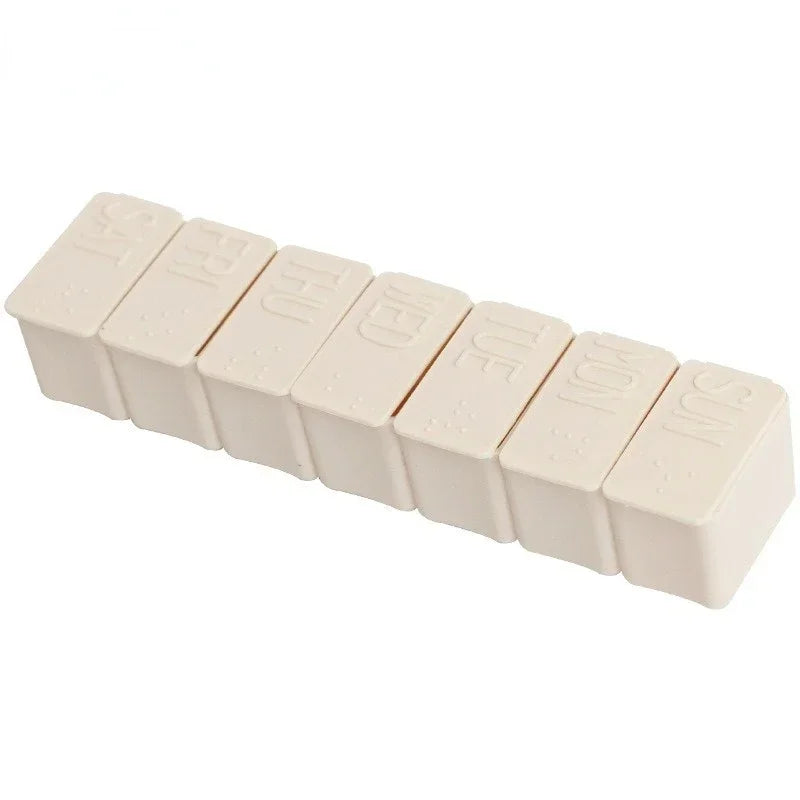 2Pcs/Set Travel Pill Box Holder Weekly Medicine Storage Organizer Container