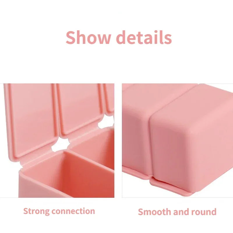 2Pcs/Set Travel Pill Box Holder Weekly Medicine Storage Organizer Container