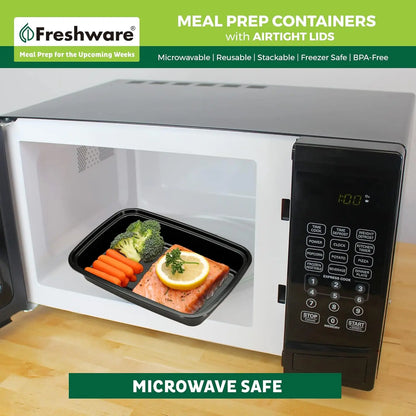 50 Pack BPA-Free Meal Prep Containers with Lids, Stackable, Microwave/Dishwasher/Freezer Safe (16 oz)