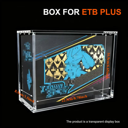 Acrylic Magnetic Display Box FOR POKE ETB Series ETB PLUS BOOSTER Transparent Protection