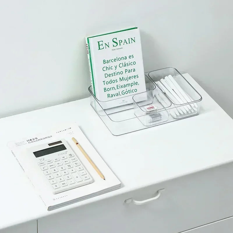 Transparent Box Storage Organizer Desk Plastic Storage Box Container Drawer Organizer Jewelry Box Makeup Organizer Boxes 2042