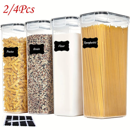 Airtight Food Storage Containers with Lids, 2/4 PCS 2.8L Pasta Containers for Pantry Organization and Storage, BPA Free Kitchen