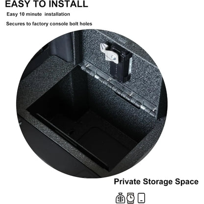 Center Console Safe Vault - KEREN Console Gun Safe Box Compatible with Subaru Outback 2015-2019, 4-Digit Combination Lock