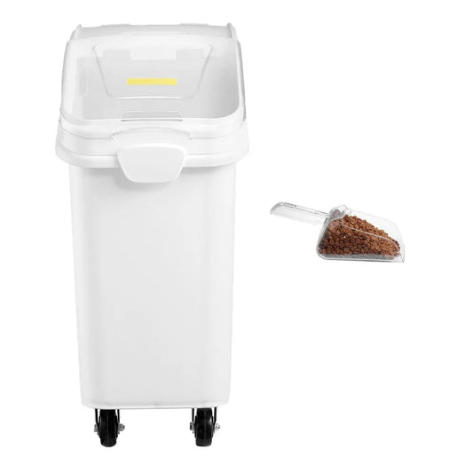 21Gallon/80L Large Rice Storage Container for Kitchen Ingredients Grain Cereal Flour Airtight Pet Food Dispenser Bin with Wheel