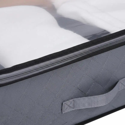 Underbed Storage Containers 39.2 x 19.7 x 7.1 Inch For Bedroom Dormitory Closet, 90L Capacity Low Profile Drawer Design Trans