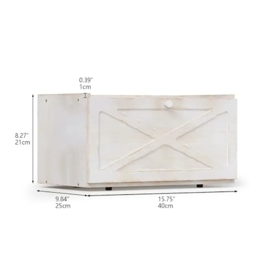 Bamboo Bread Box for Kitchen Counter Farmhouse