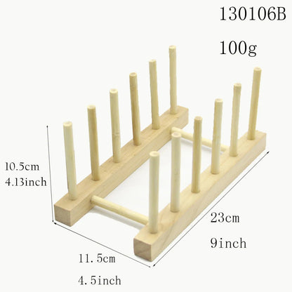Wooden Kitchen Dish Drain Rack Dinnerware Storage Organizer Tray Plate Drying Shelf Book Cups Display Stand Drainer Holders