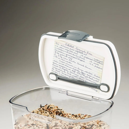 2.5-Quart Grain Storage Container with Hinged Lid, Clear BPA-Free Airtight Seal for Food Preservation