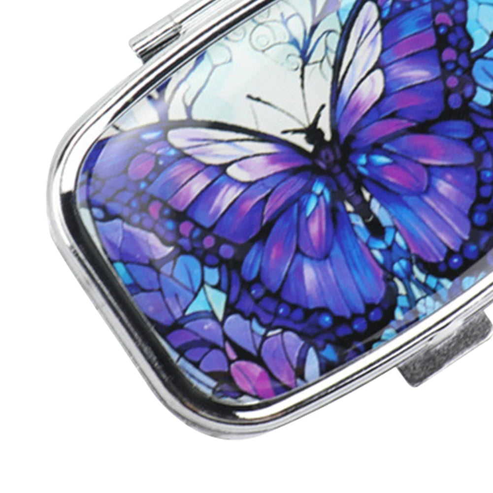 Travel Small Pill Box 2 Compartment Medicine Pill Case Portable Pill Container To Hold Vitamins Fish Oil Supplements Meds Tablet