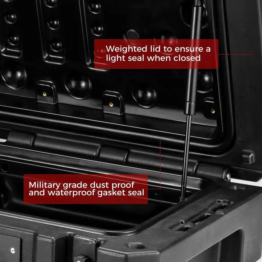 98L OffRoad Storage Case 90 Quart Waterproof Dry Box for Overland Trips, Car Camping amp Roof Gear Storage