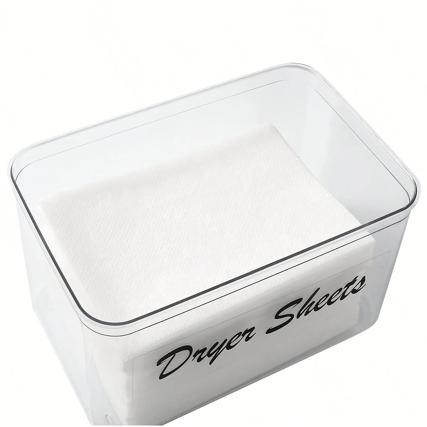 , Dryer Sheet Container with Label, Tissue Box, Acrylic Storage Box
