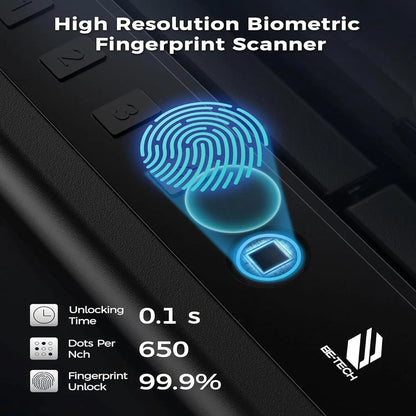 Biometric Gun Safe for Handgun, Quick Access Fingerprint Pistol Safe with Steel Lock Box and Cable Sponge for Home or Car