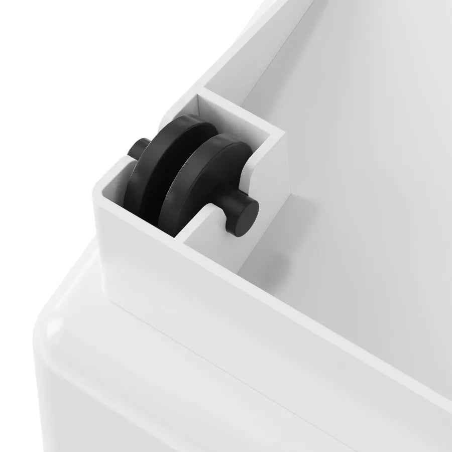2 x 15L Pet Food Storage Bin with Measuring Cups PP Material Airtight Kitchen Rice Cereal Flour Container with Casters White