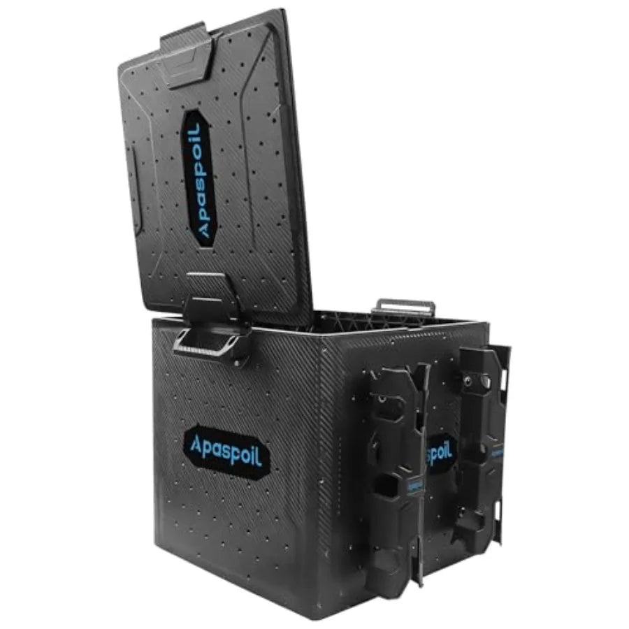 Kayak Fishing Crate with 4 Rod Holders 13x13 Tacklelack Durable Compact Gear Organizer for Most Fishing Kayaks