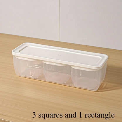 Reusable Small Freezer Storage Containers Stackable Airtight Spice Jars Food Sealing Boxes Kitchen Fridge Organizer and Pantry