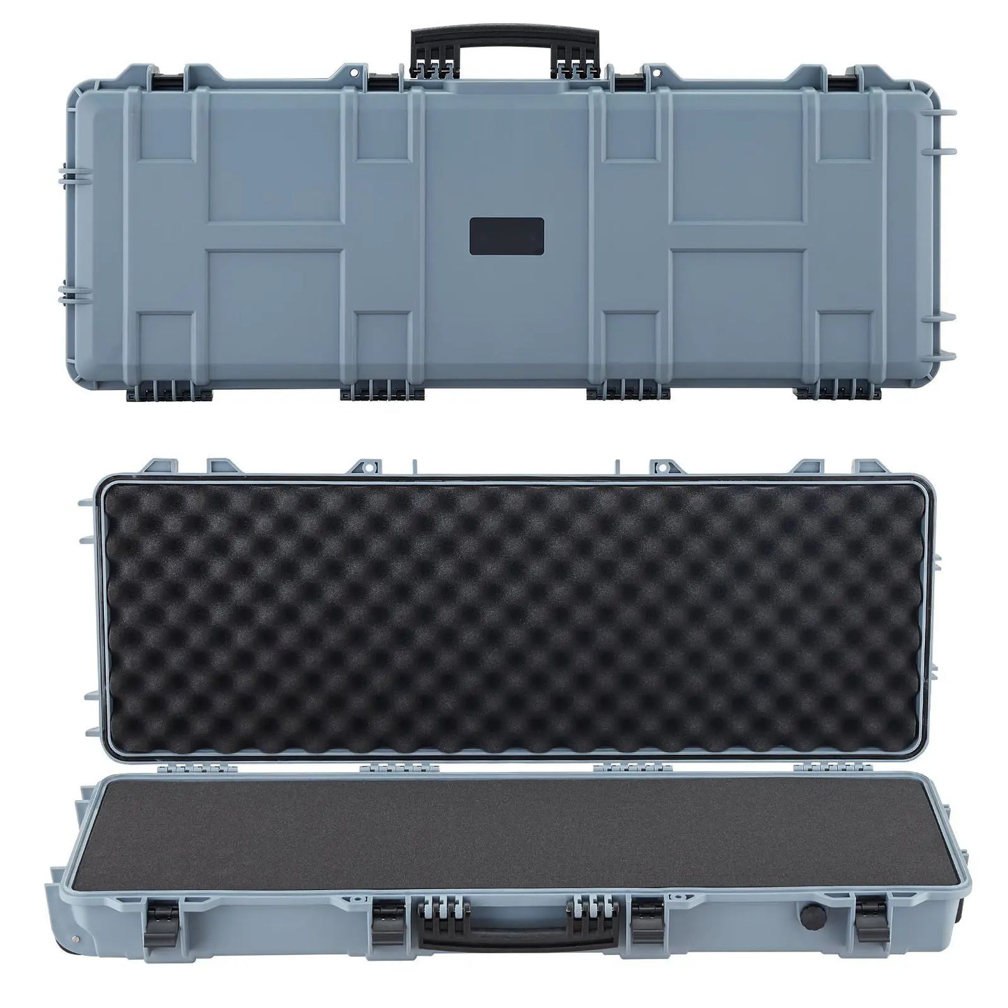 Hard Rifle Case, Lockable Rifle Case with Pre-cut Foams, 42 in Movable Gun Storage with Wheels, IP67 Waterproof & Dustproof