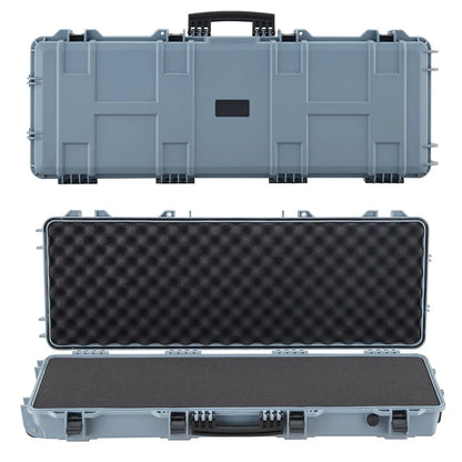 Hard Rifle Case, Lockable Rifle Case with Pre-cut Foams, 42 in Movable Gun Storage with Wheels, IP67 Waterproof & Dustproof