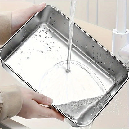 (Buy 2 Get 1 Free) Stackable Stainless Steel Food Containers, 3 Easy-Clean Reusable Pcs with Free Lids for Kitchen & Outdoor Use