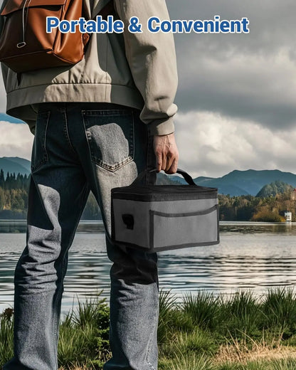 Upgraded Cordless Heated Lunch Box, 16000mAh Rechargeable, 1L Stainless Steel Container for Work & Travel