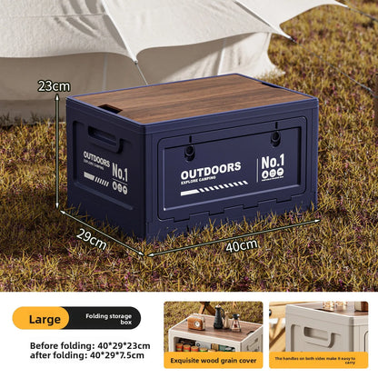 Foldable Storage Box for Camping Outdoor Large Capacity Side Opening Organizer for Car Home Toys Clothes