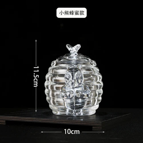 European Diamond Striped Glass Storage Jar Nut Candy Box Crystal Glass Jar with Lid Aromatherapy Candlestick Food Container