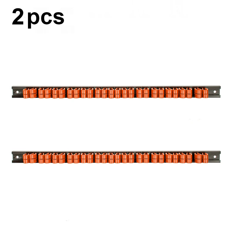 1/2PCS Screwdriver Organizer and Wrench Organizer Hand Tool Holder Plastic Rail Wrench Hanger with Clips