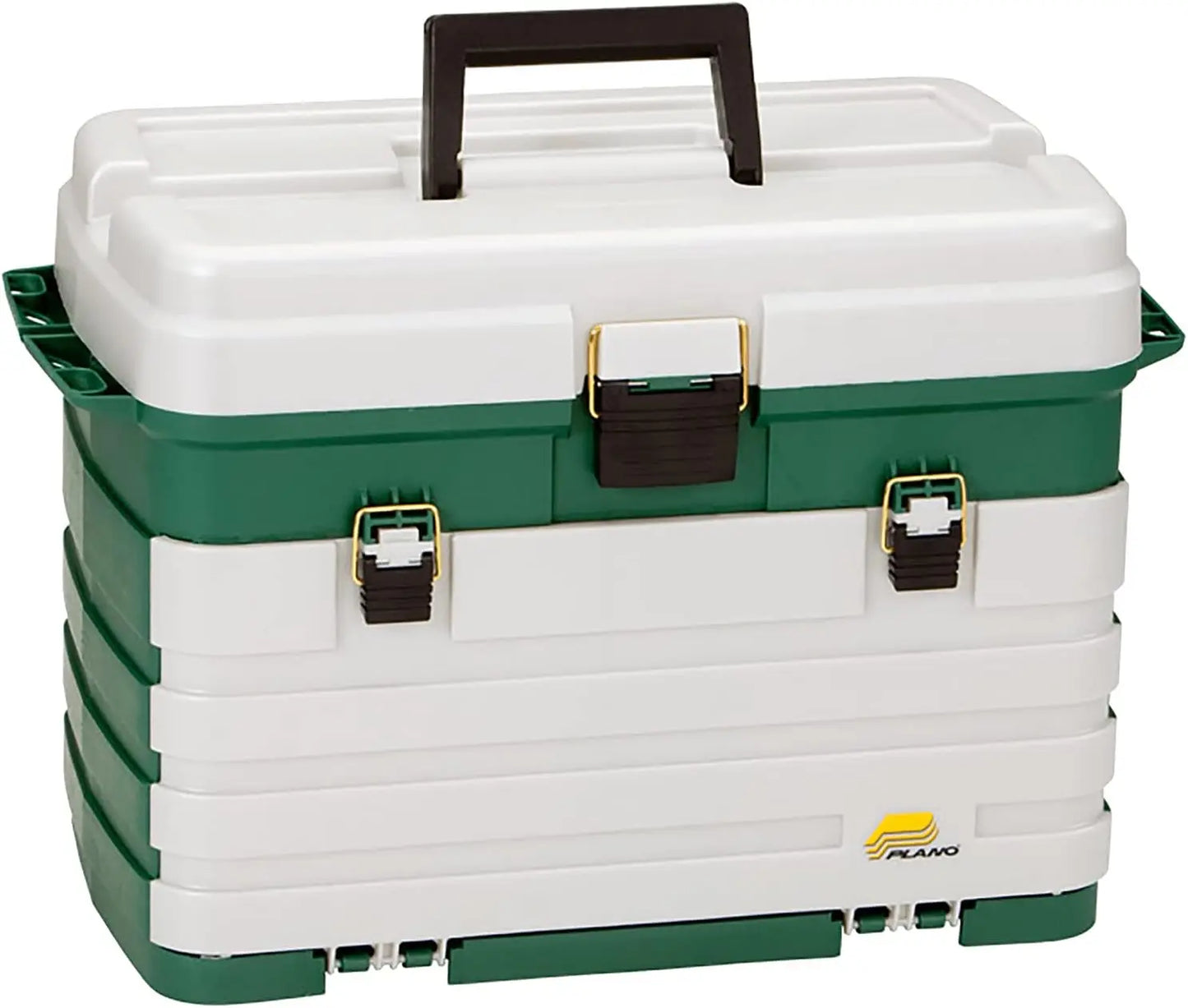 4-Drawer Tackle Box in Green Metallic/Silver, One Size for Fishing Gear Storage