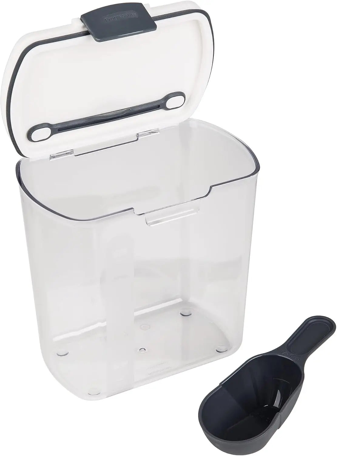 2.5-Quart Grain Storage Container with Hinged Lid, Clear BPA-Free Airtight Seal for Food Preservation