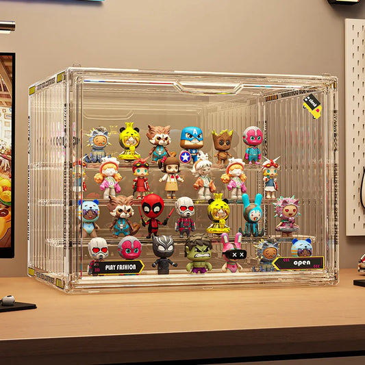 Three Layer Acrylic Display Rack Transparent Showcase Handmade Anime Car Model Blind Box Storage Box Jewelry Sorting Box
