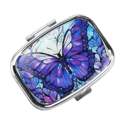 Travel Small Pill Box 2 Compartment Medicine Pill Case Portable Pill Container To Hold Vitamins Fish Oil Supplements Meds Tablet