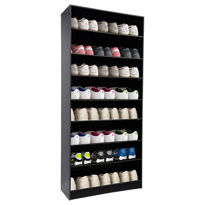 80cm Shoe Organizer 8 Tiers Shoe shelf Shelves Organizers Storage Cabinet White/Black For Storing Shoes, Trainers, sandals