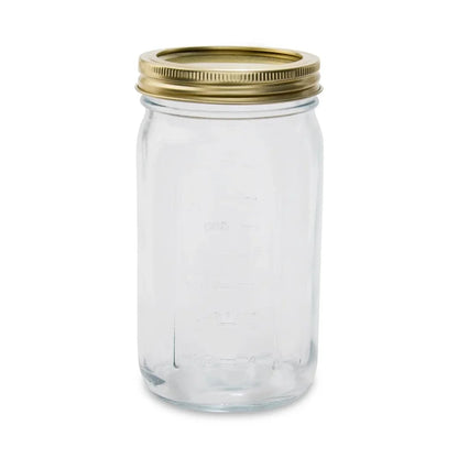 32oz Clear Glass Canning Jars with Airtight Seal Set of 12 Wide Mouth Jars Metal Lids Food Storage Preserving Jams Pickles